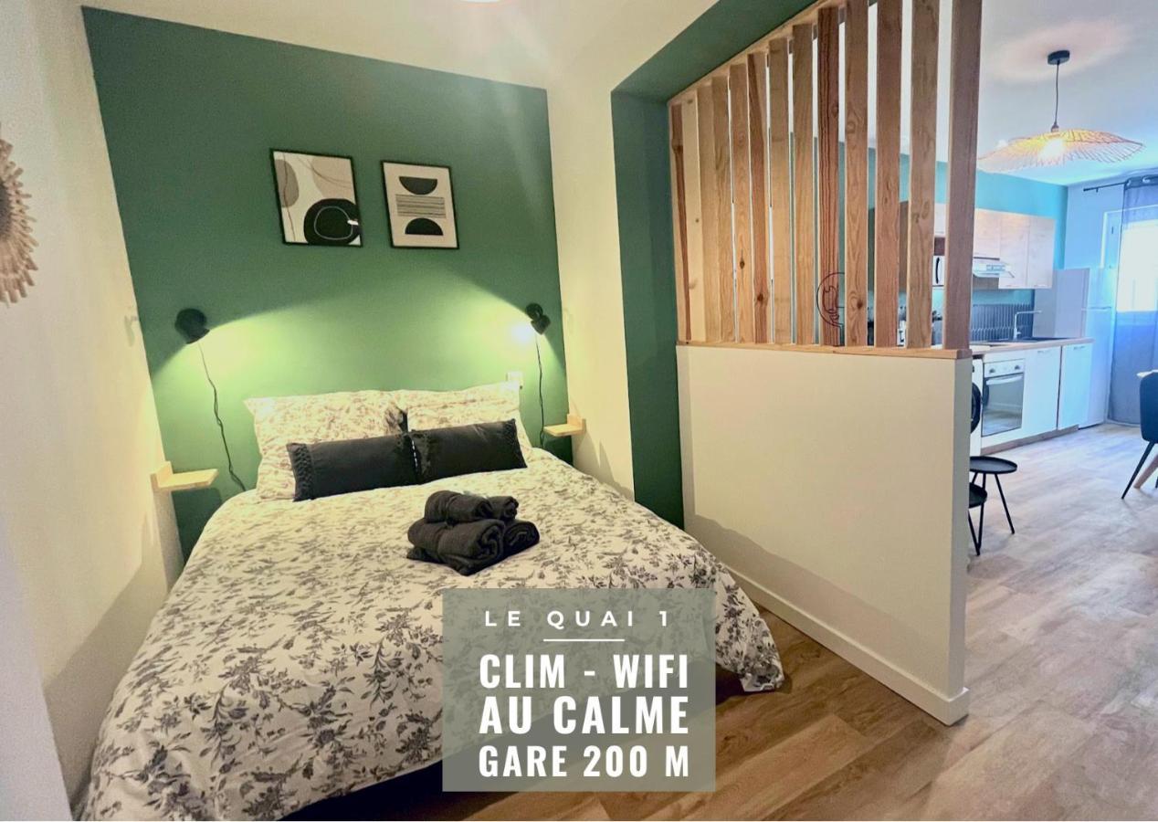 Le Quai 1 - Spacieux Studio Neuf Calme - Clim - Wifi - Gare A 200M Αζάν Εξωτερικό φωτογραφία
